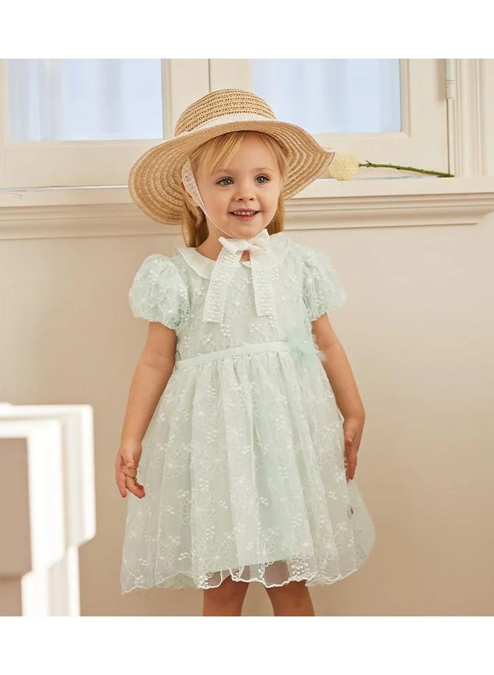 ديف اند بيلا فستان دانتيل باللون الأخضر المائي والنعناع